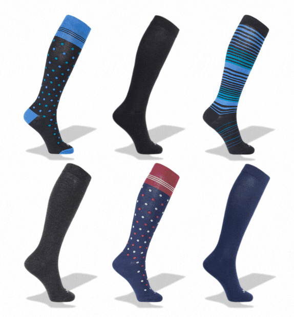 Pick Your Own 6 Pair Pack Cotton Compression Socks (15-20mmHg)