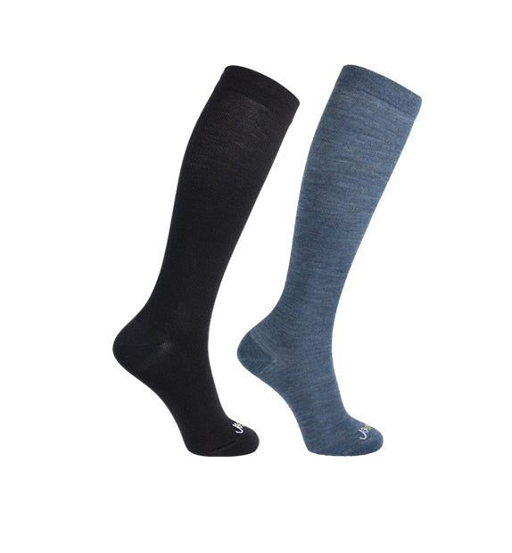 Merino Wool Compression Socks#color_black-denim