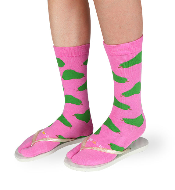 Cotton Split Toe Crew Socks - Bites - 3 Pack