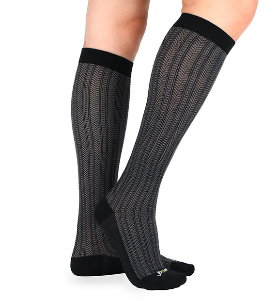 Pima Cotton Ladies Compression Socks (15-20mmHg) - Dressy Classic - 3 Pack