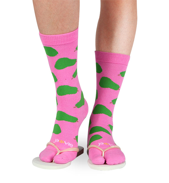 Cotton Split Toe Crew Socks - Bites - 3 Pack