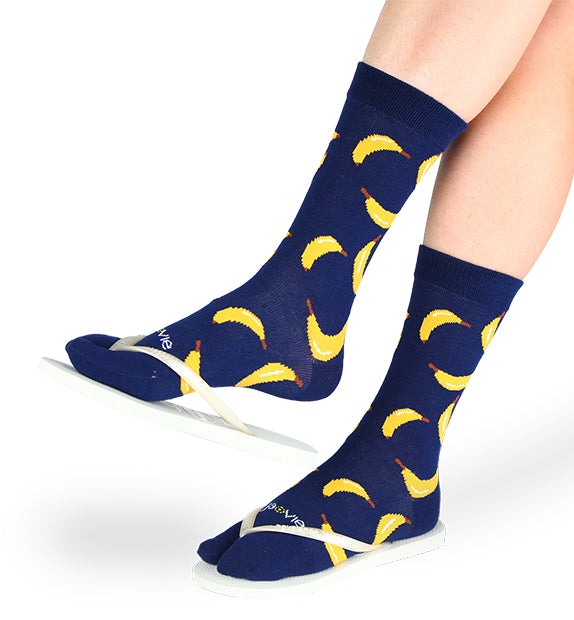 Cotton Split Toe Crew Socks - Bites - 3 Pack