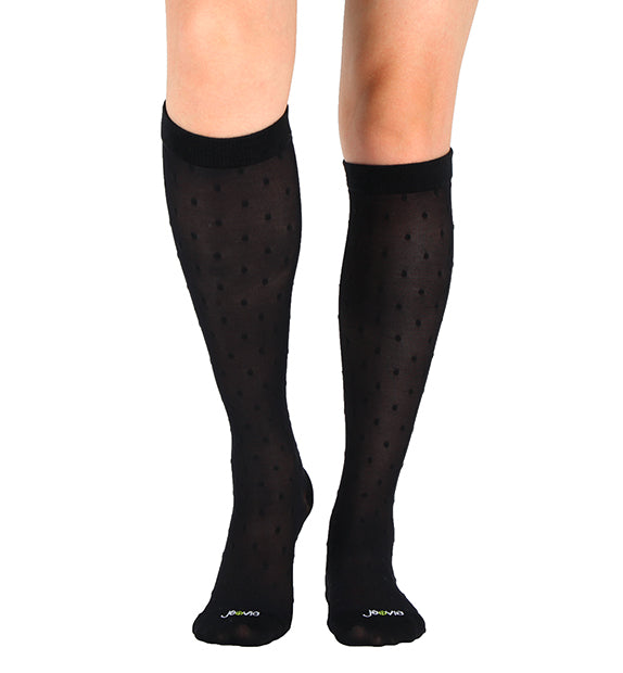 Ultra Light Compression Socks - Semi Sheer Stocking Knee High - 6 Pack