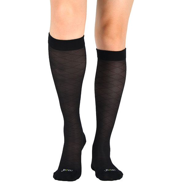 Ultra Light Compression Socks - Semi Sheer Stocking Knee High - 6 Pack