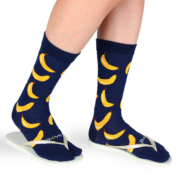 Cotton Split Toe Crew Socks - Bites - 3 Pack