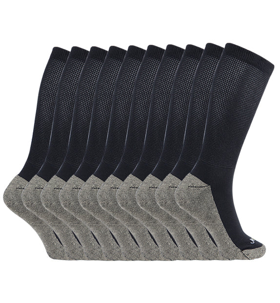 Relax Fit Non-Binding Crew Socks#color_black