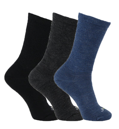 Merino Non-Binding Cushion Relaxed Fit Socks - 3 Pack