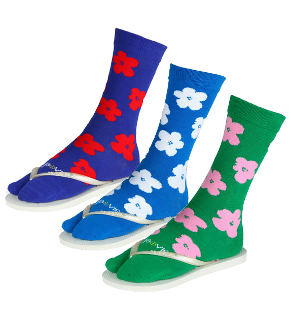 Split Toe Fashion Crew Socks