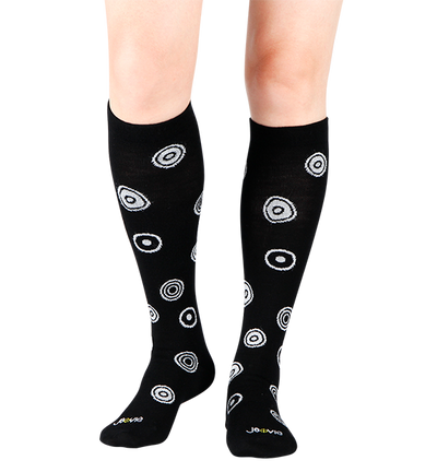 66% Rich Merino Wool Everyday Compression Socks (15-20mmHg) - Circles - 3 Pack