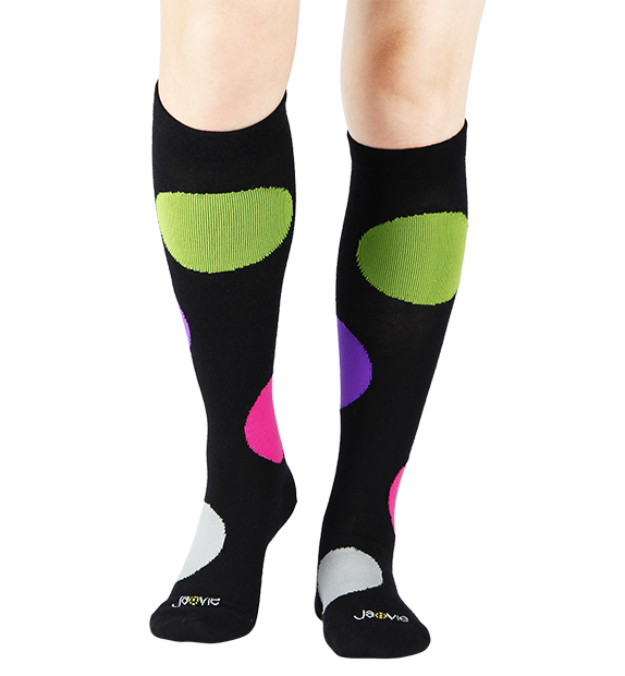 Rich Merino Wool Everyday Compression Socks (15-20mmHg) - Jumbo Dots - 3 Pack