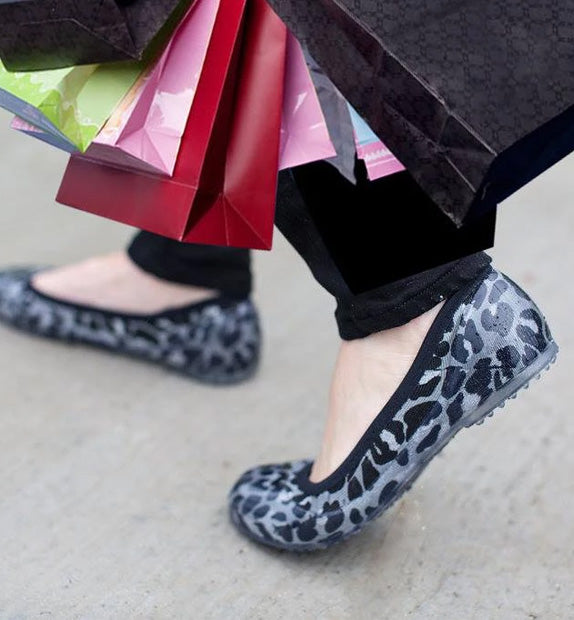 ja-vie grey leopard animal print jelly flats shoes