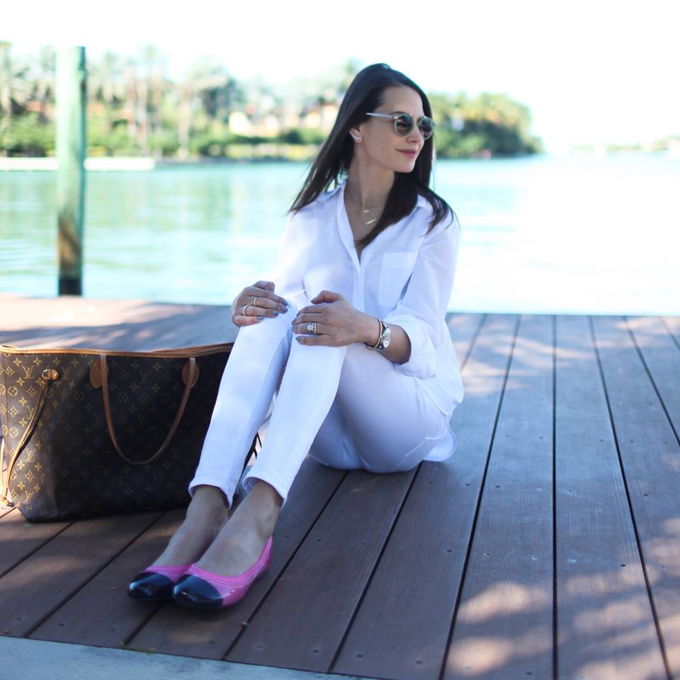 ja-vie bright pink/black jelly flats shoes