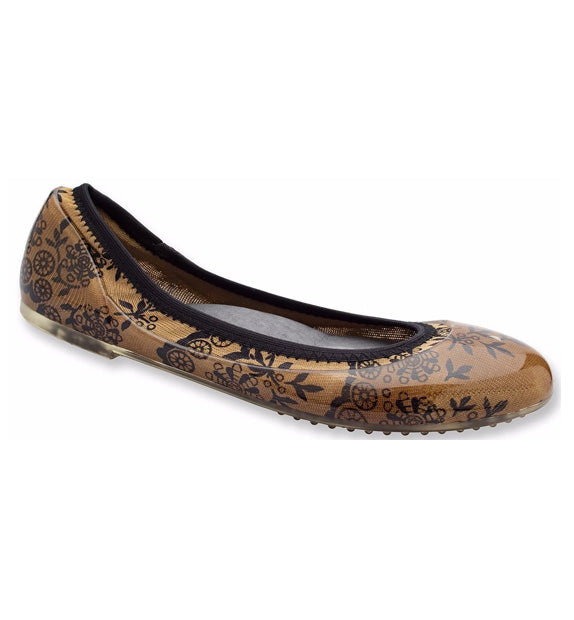 ja-vie fawn/black lace jelly flats shoes