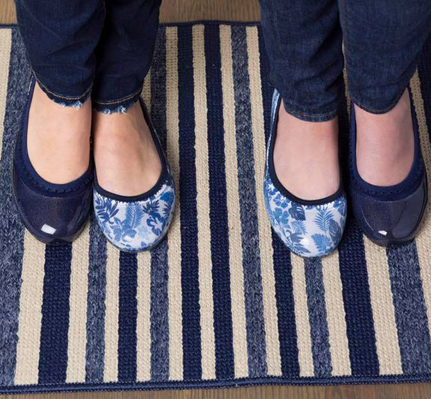 ja-vie denim tropical jelly flats shoes