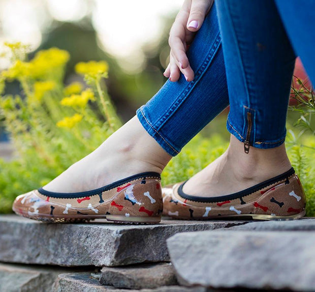ja-vie dog bone blue jelly flats shoes