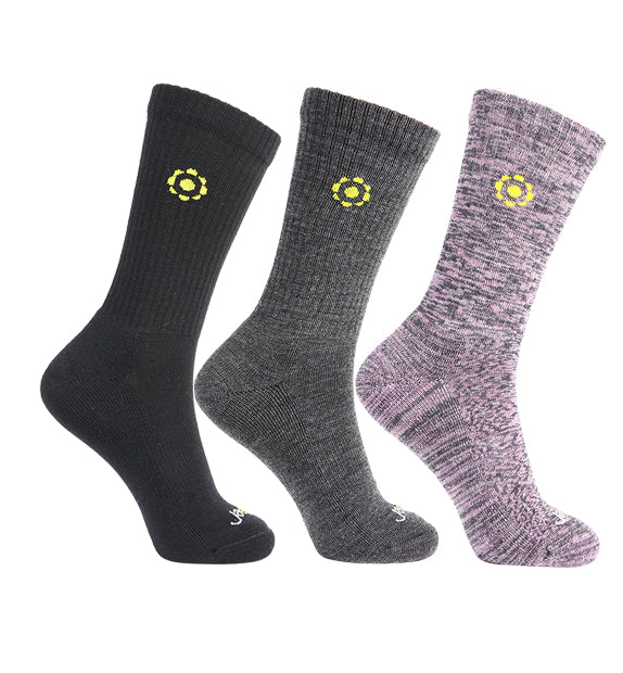 Rich Merino Everyday Crew Socks#color_black-med-grey-purple