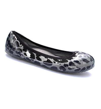 ja-vie grey leopard animal print jelly flats shoes