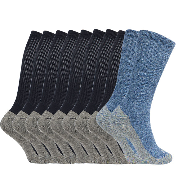 Relax Fit Non-Binding Crew Socks
