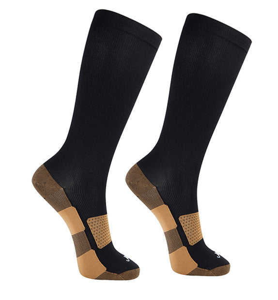 Copper Compression Socks#color_black-black