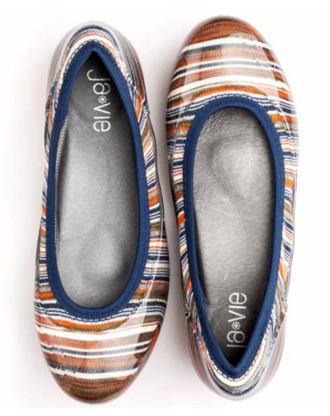 ja-vie santa fe stripe jelly flats shoes